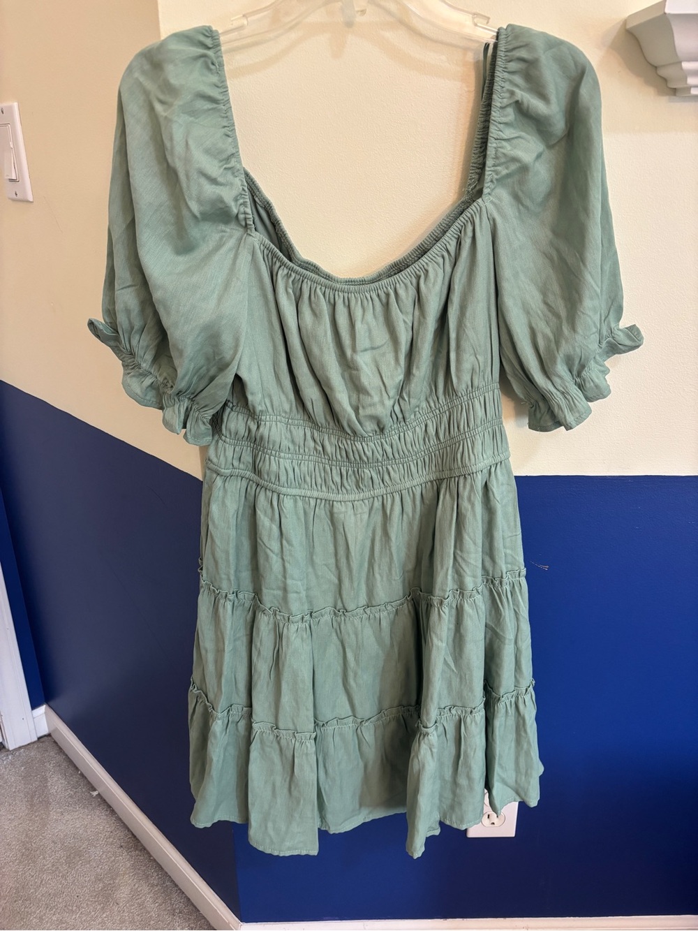 Francesca's Collections Sage Green Mini Dress